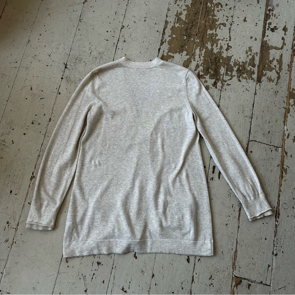 J. Jill Heather Beige Lightweight V-Neck Tunic Knit Cardigan - Picture 6 of 14